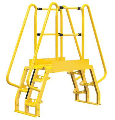 Alternating 4 Step Cross-Over Ladder w/ 68 Degree Step Angle & 32
